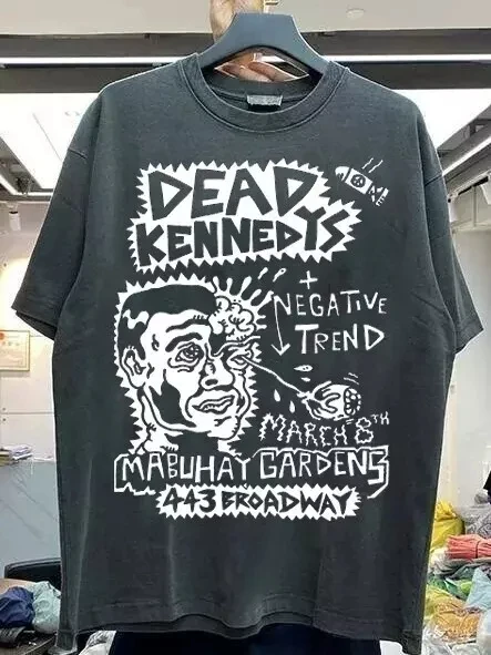 Dead Kennedys Rock Band Short Sleeve Black Unisex Tshirt Reprint Summer high-quality cotton tops streetwea