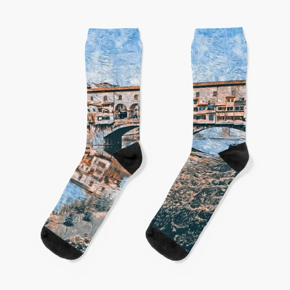 

Florence, Ponte Vecchio Socks sports stockings luxury Woman Socks Men's