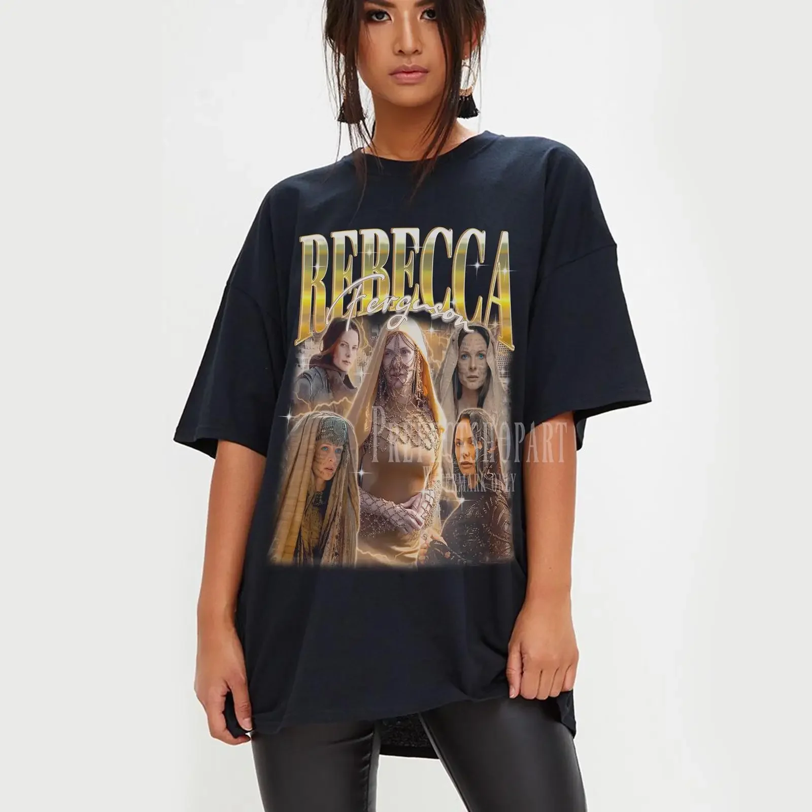 Rebecca Ferguson Vintage 90s Bootleg T Shirt Retro Fan Merch vintage Washed Unisex fashion Stylish streetwear Versatile homme