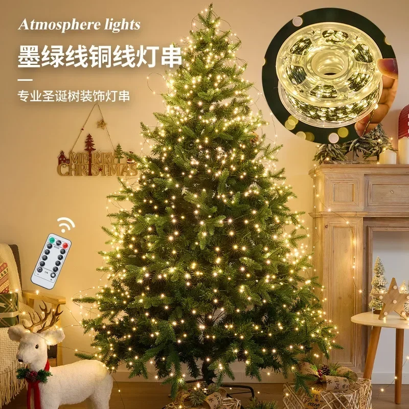 Christmas tree light string led dark green copper wire light Gypsy decorative light atmosphere arrangement small lanterns
