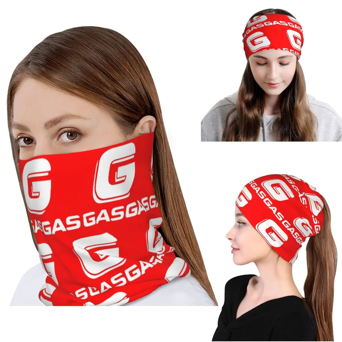 

Gasgas Motorcycle Bandana Neck Cover Wrap Mask Scarf Multifunction Headband Beanies Hat Unisex Adult Washable