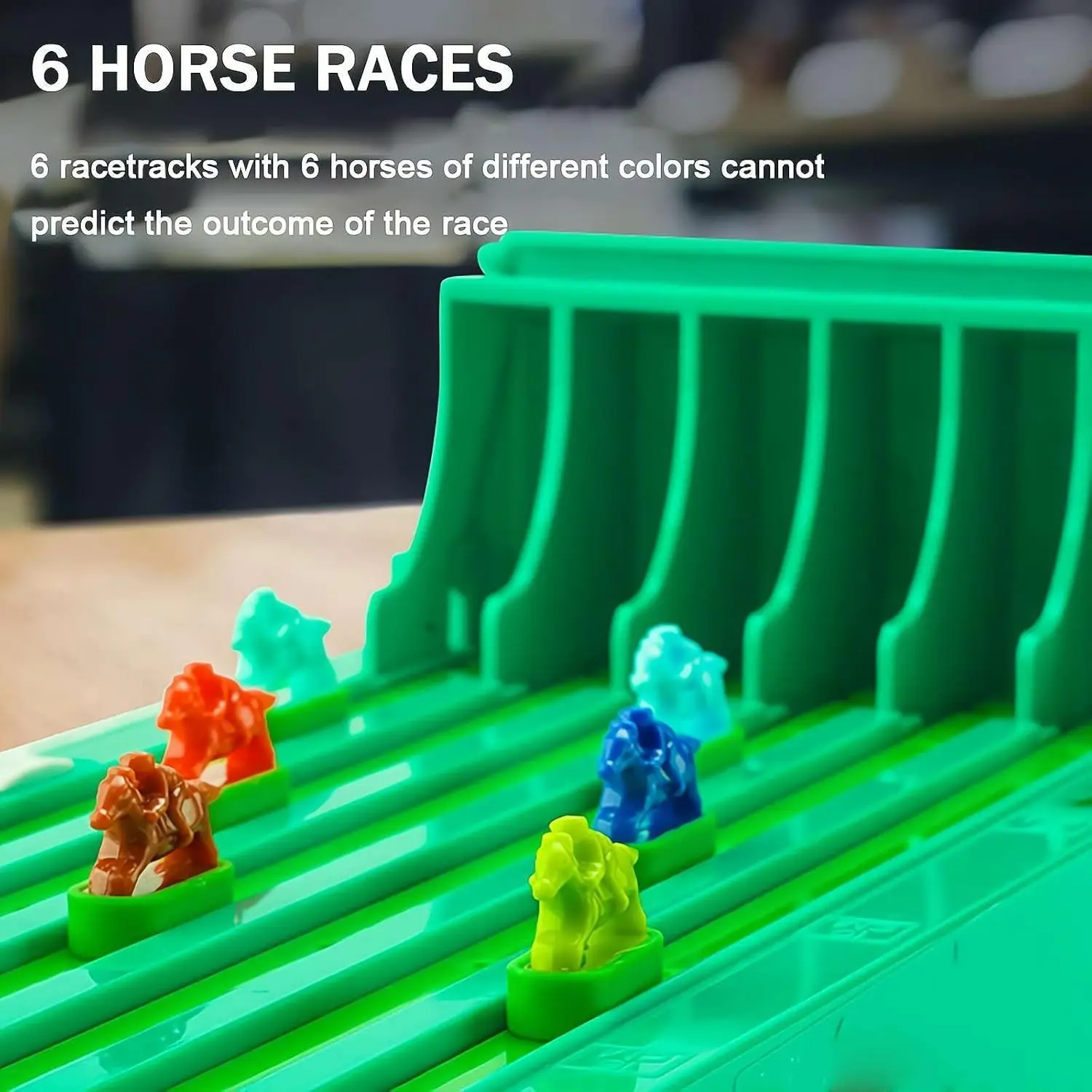 Horse Racing Table Game with Horses Game Chessboard Finish Line Race Horse Racing for Kids Fun