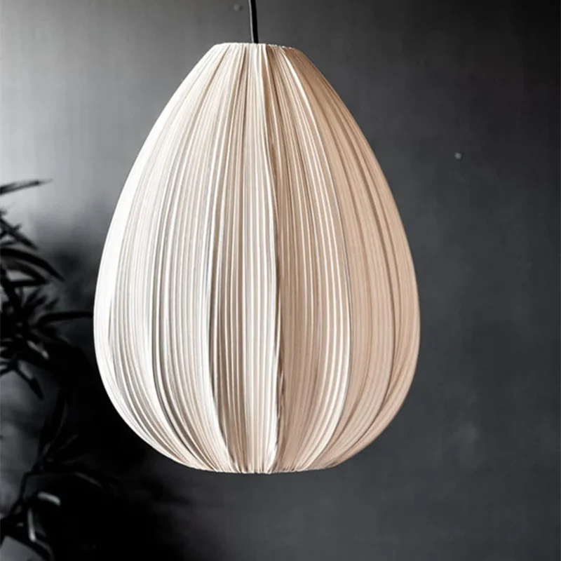 النمط الياباني النسيج قلادة ضوء الأبيض نيلسون فقاعة مصباح تصميم الحد الأدنى ضوء غرفة المعيشة غرفة الطعام المطبخ جزيرة الخفيفة #4