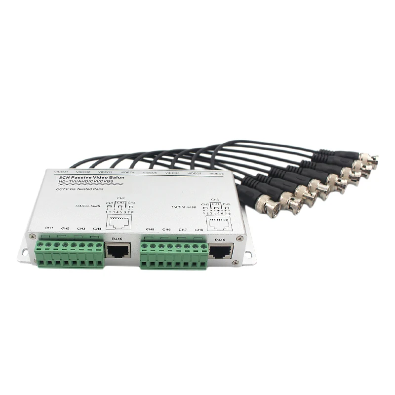 HD 8 Channel Video Balun BNC Converter UTP Transmitter For CCTV Security AHD Camera System