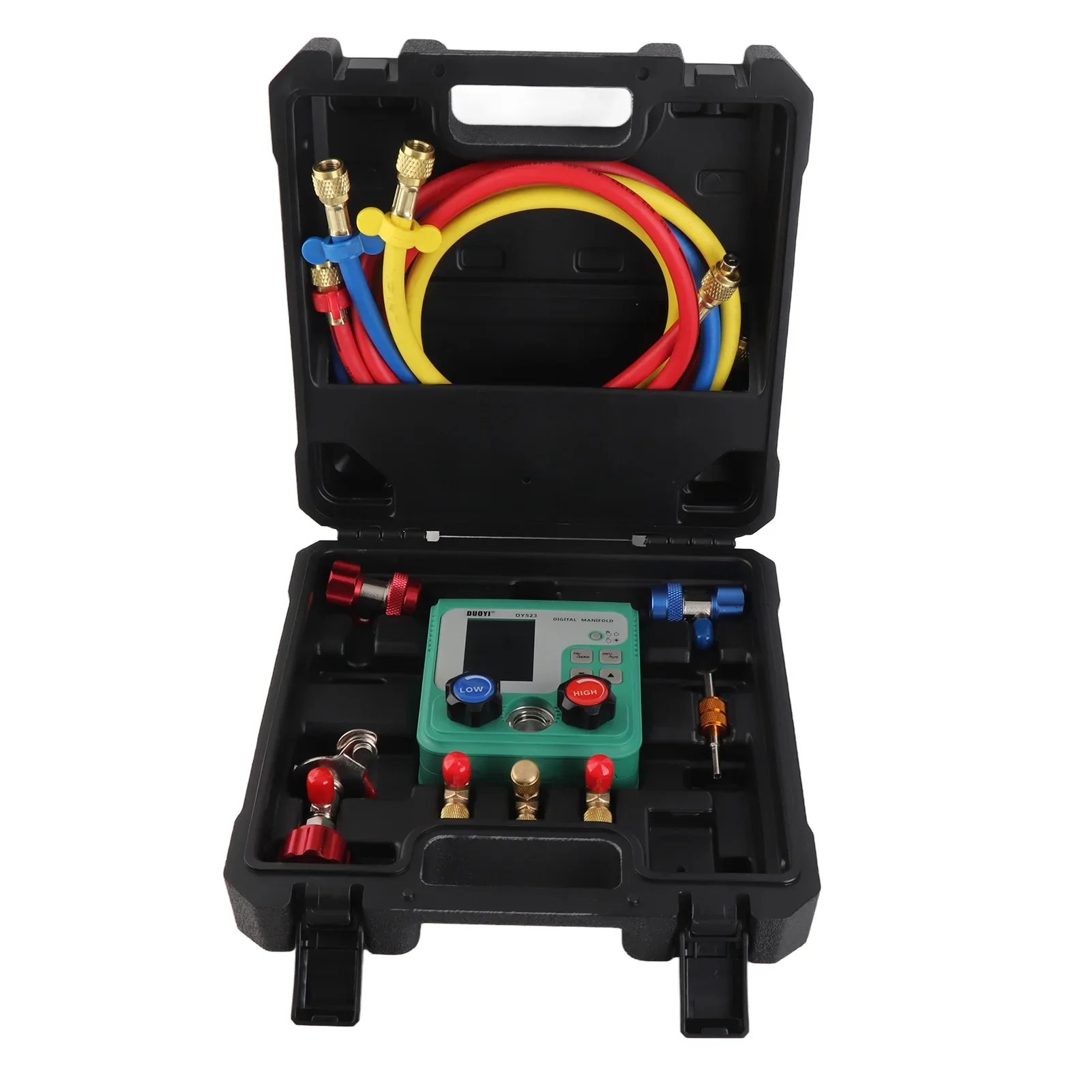 Digital Manifold Gauge Electronic Air Conditioning Refrigerant Fluoride Meter Vacuum Pressure Gauge