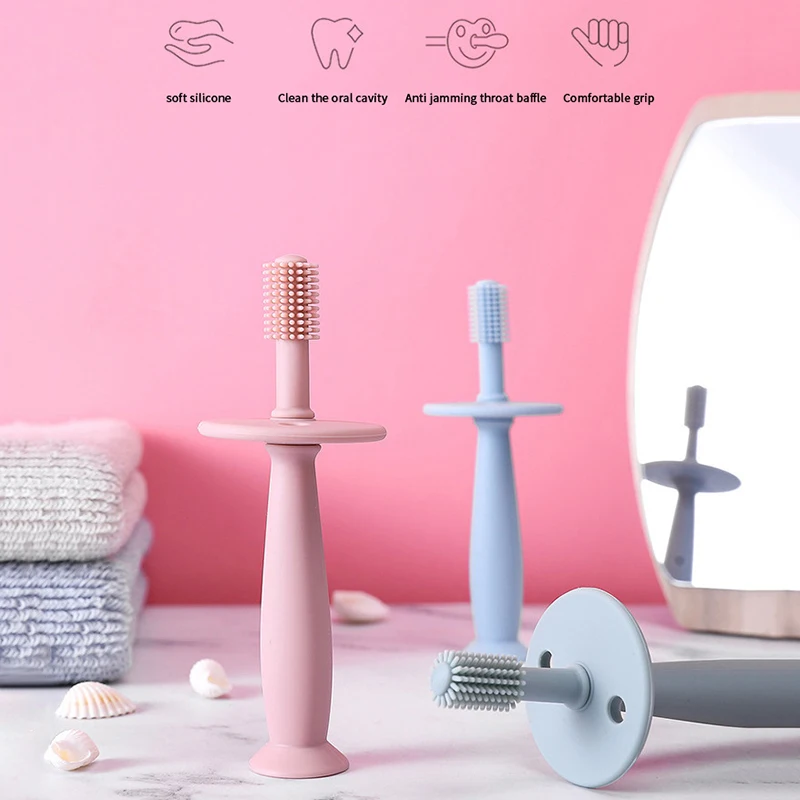 1 قطعة فرشاة أسنان الطفل إصبع لينة سيليكون الرضع الأسنان الأسنان فرشاة تنظيف الغذاء الصف سيليكون Bebes العناية بصحة الفم منتجات الأطفال #2