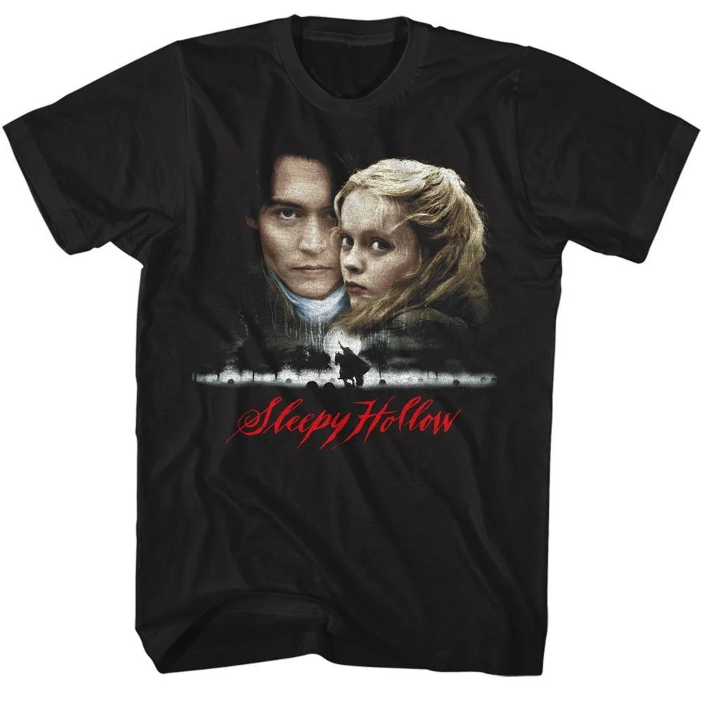Camiseta negra Sleepy Hollow, camiseta holgada y transpirable de verano para hombres y mujeres