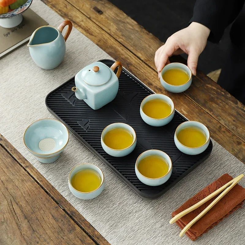 Miniature Spoon Tea Set Dining Cute Service Pot Cup Coffeeware Japanese Portable Tableware Tea Set Ceramic Tazas De Te Teaware