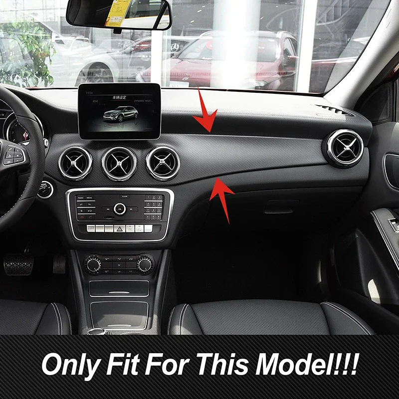 Center Console Dashboard Panel Decoration Cover Trim For Mercedes Benz GLA X156 CLA C117 2013-2018 Car Styling Accessories