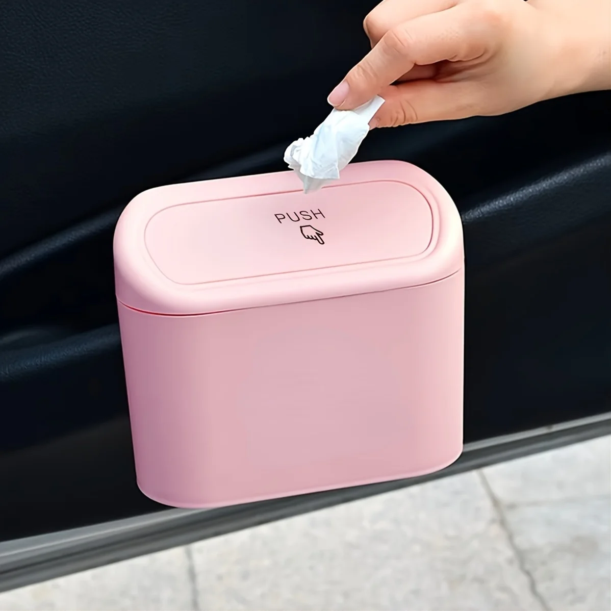 1PC Auto-Mülleimer, Autositzlehne, Aufbewahrungsbox zum Aufhängen an der Autotür, multifunktionaler Müllsack, zusammenklappbare Aufbewahrung für Autozubehör