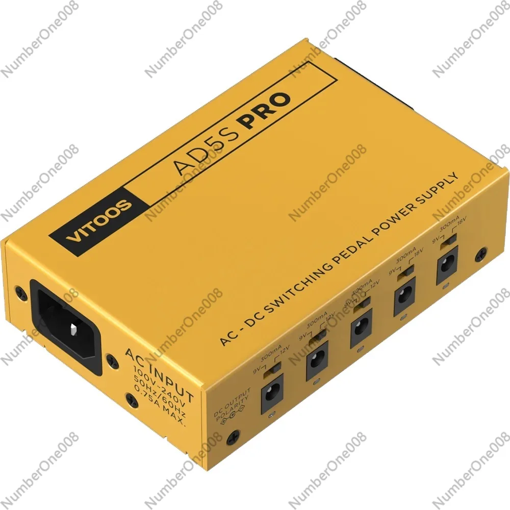 Isolated Guitar Effect Pedal Power Supply 5 Output 9V 12V 18V Fully Isolated 300mA