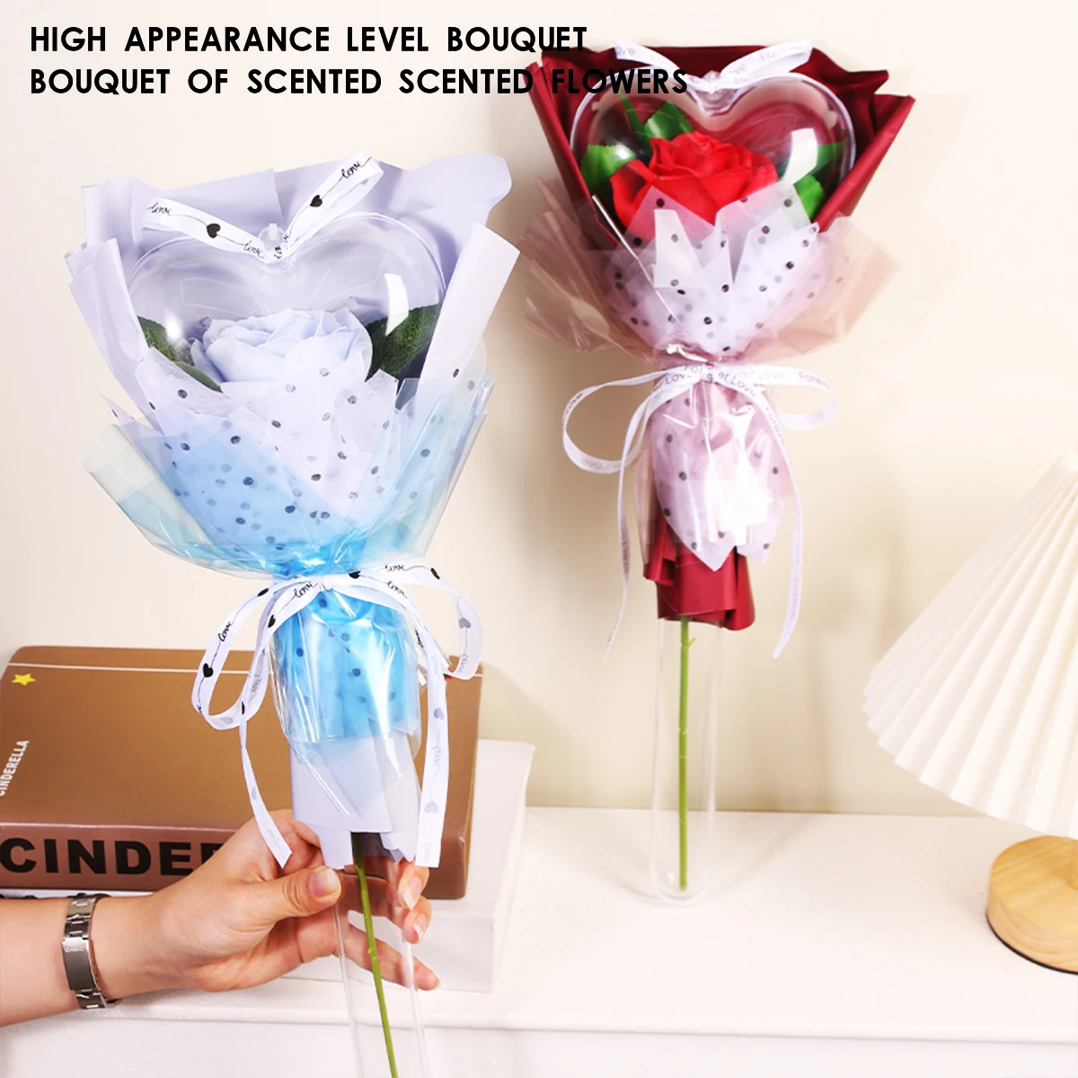 

Soap bouquet Valentine's Day Qixi Birthday gift Love Fairy Stick Simulation Flower Home Decoration Mother's Day Soap bouquet gif