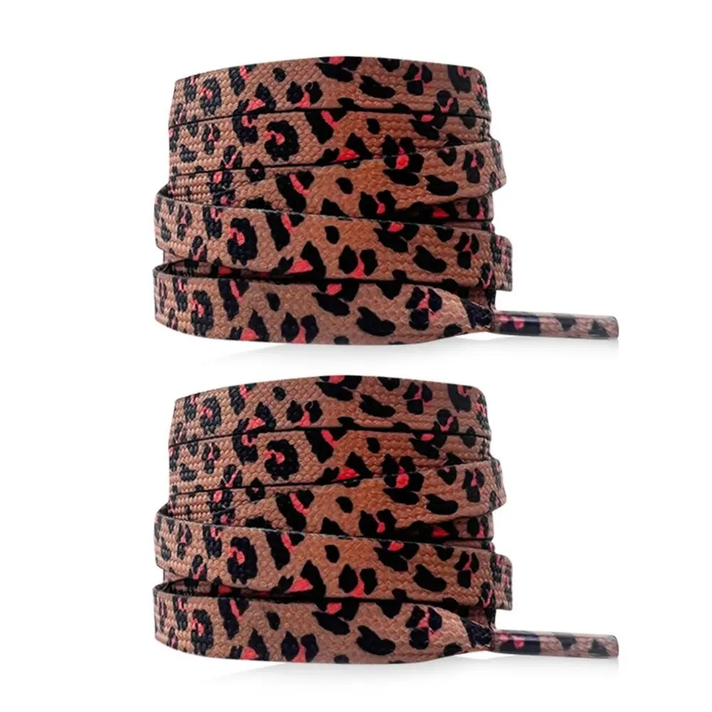 1Pair Animal Pattern Shoelaces Flat For AF1/AJ Sneakers Shoelaces Tiger/Snake/Leopard Print Shoelace Shoes Strings 120CM