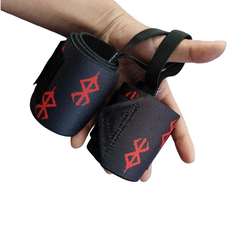 1 Pair Weight Lifting Wrist Wraps Premium Heavy Duty Gym Wrist Straps with Thumb Loop for Bodybuilding Crossfit Powerlifting