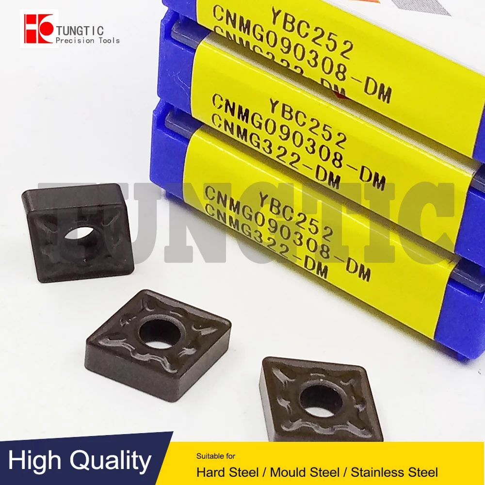 

CNMG090308-DM YBC252 YBC152 CNMG322-DM CNMG 090608 DM Turning Cutter CNC Tools Insert Lathe Machining Cutting Metal