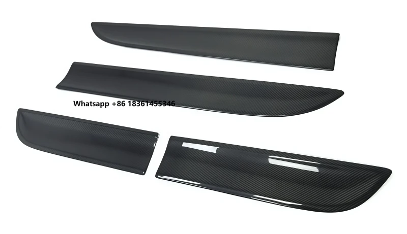 

For S Turbo 2014-2021 Carbon Fiber Door Decorative Strip Body Side Skirts Plate Tim Panel Cover Modify Decoration