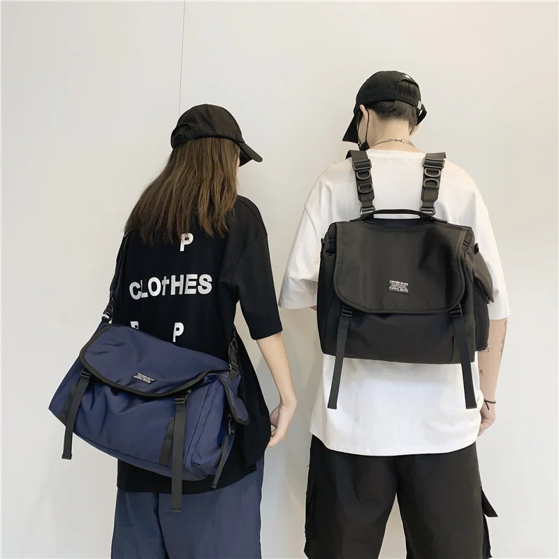 New street trend Single Shoulder Messenger Bag outdoor multifunctional backpack Korean men's and women's high-capacity travel
