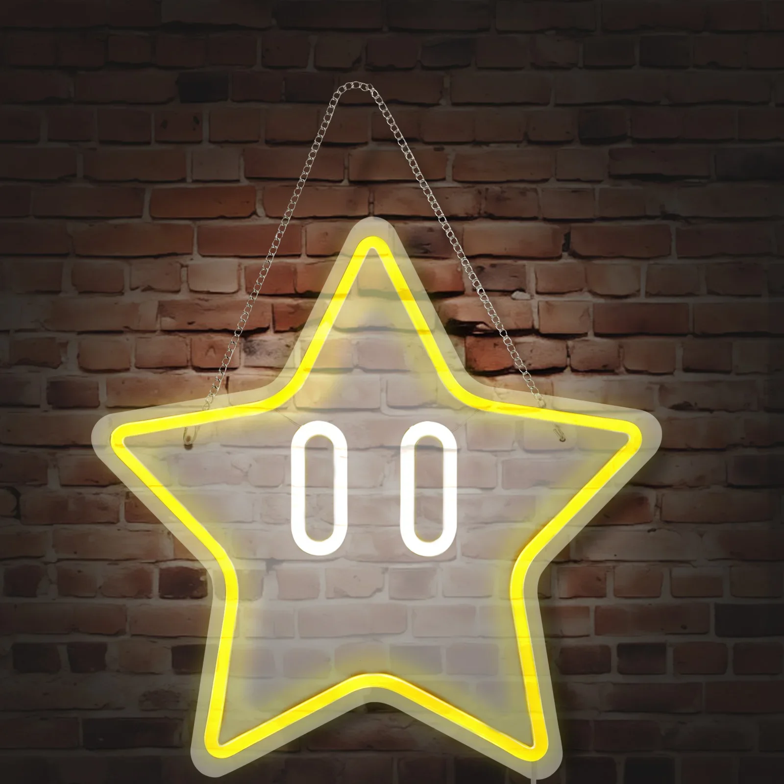 

Star Neon Sign Dimmable Star Neon Light USB Powered Neon LED Sign Practical Game Room Neon Sign Decorative Light up Sign Easy
