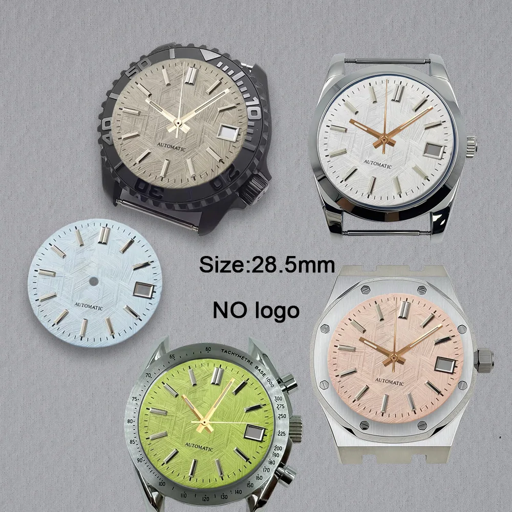 High-Quality No Logo 28.5mm Blank Dial For NH35 Movement No Luminous Custom Logo Watch Dials Hands Accessories Repair Tools