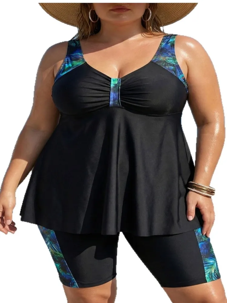 XL-6XL Plus Size High Waist Bikini Women's Push Up Big Large Size Swimsuit 2026 Summer Mujer Tummy Control Swimwear Bikini Sets image 5