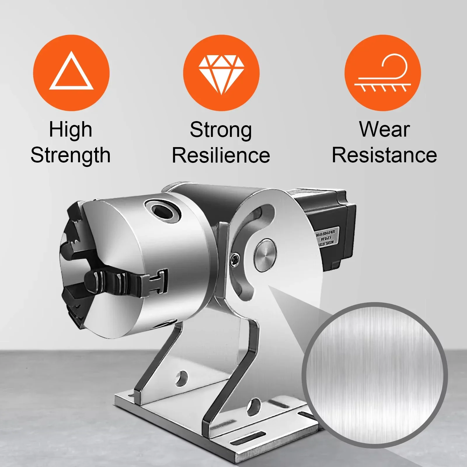 360° Laser Engraver Rotary Axis for Fiber Laser Marking Machine 80mm Max Rotation Universal Accessories for Laser Engraving view 5