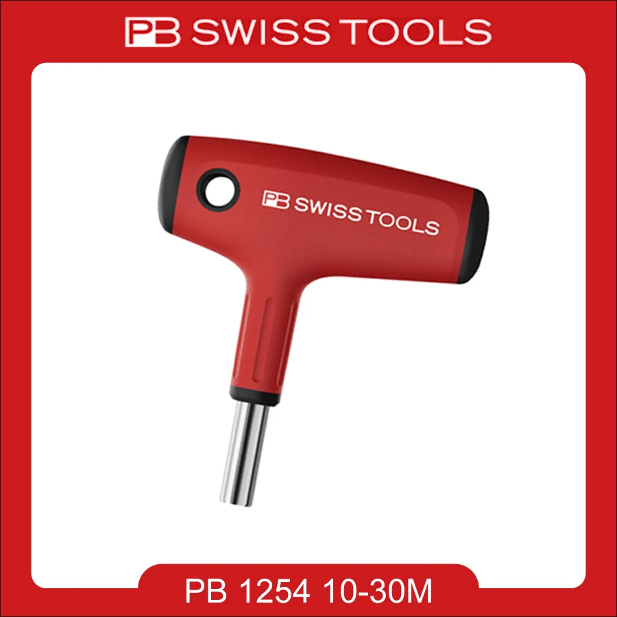 PB SWISS TOOLS  Bits 1254.10-30 M Swiss T-Shape Screwdriver Handle Magnetic Interchangeable Powerful Extension Multifunction