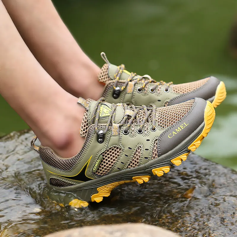 

Hot Sale Green Trekking Shoes Men Women Brand Sports Shoes Breathable Mesh Men's Hiking Shoes Outdoor Women's Camping Sneakers