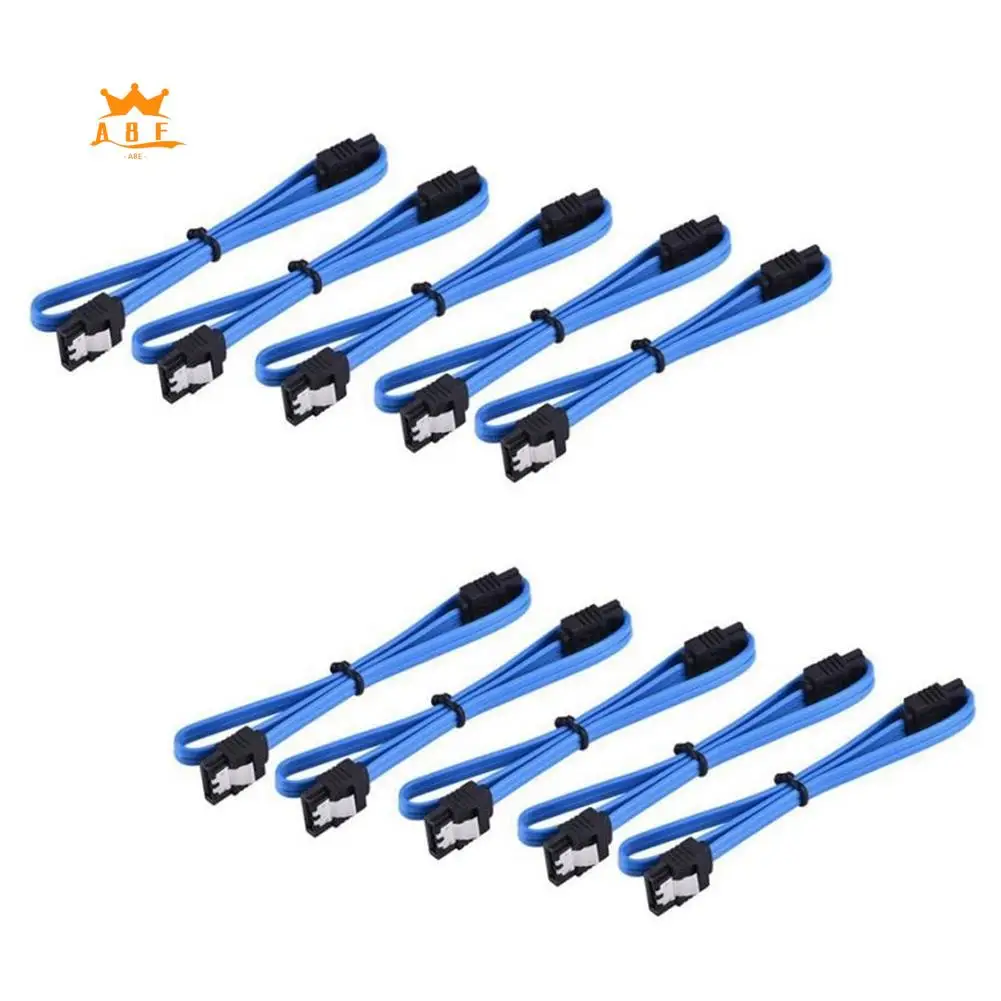 

A08E-10 Pieces Of Sata3.0 Solid State Drive Serial Port Data Cable With Lock Sata Cable 3.0 Data Cable Series 6Gb/S 40Cm