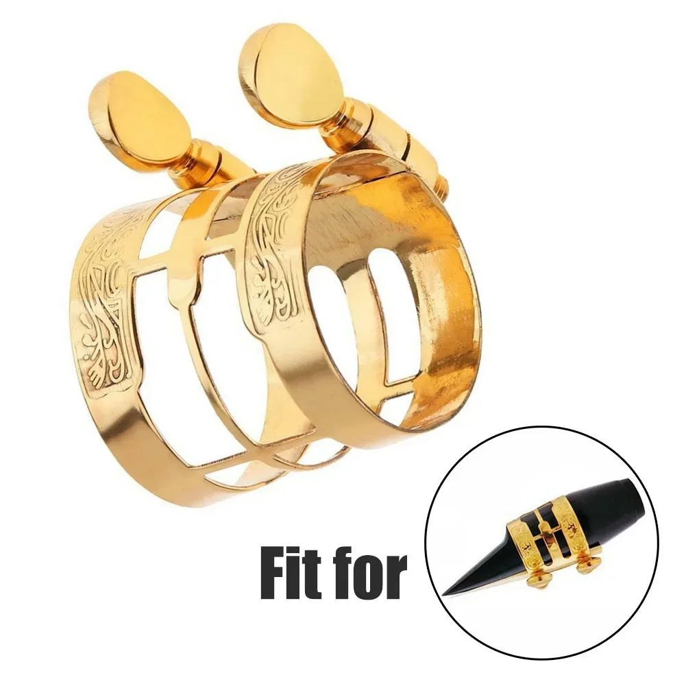

Alto Sax Clip Carved Clarinet Mouthpiece Ligature Saxophone Parts Metal Ligature New Practical Accessory Comfortable