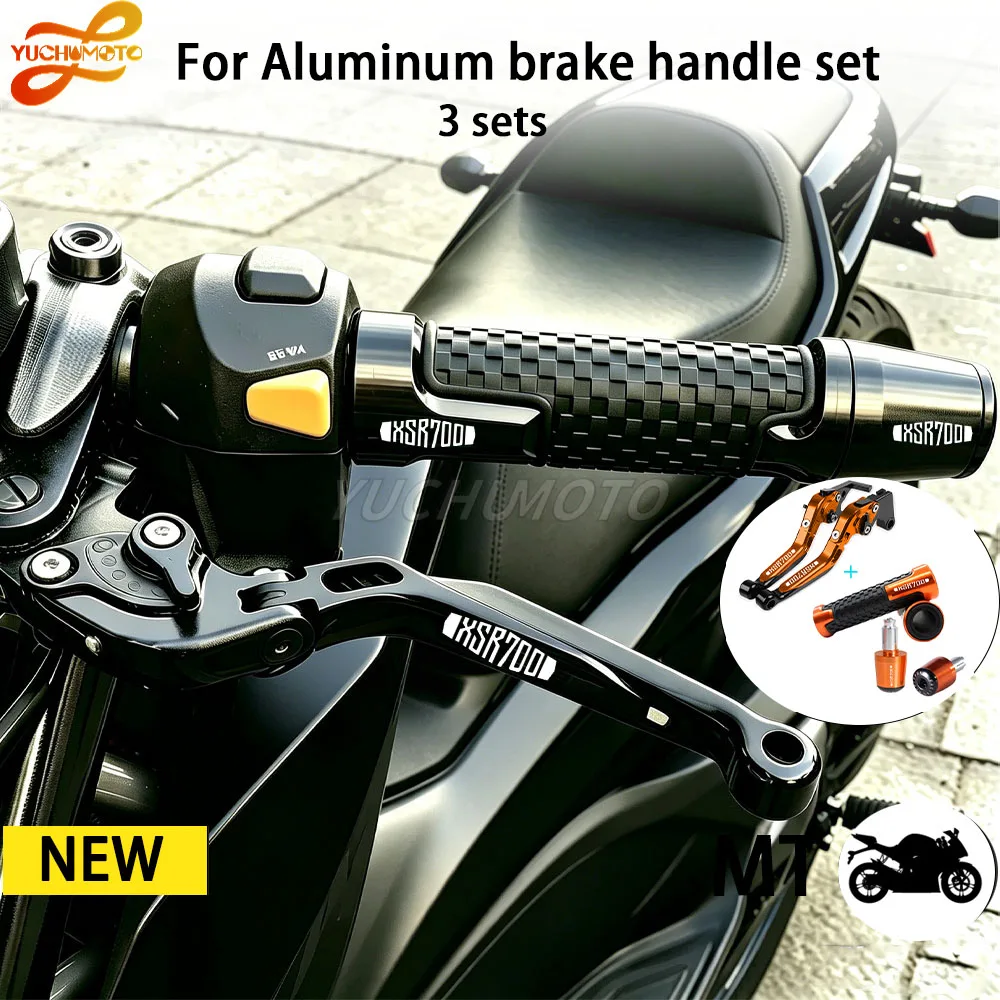Motorcycle Adjustable Folding Brake Clutch Levers Handlebar Hand Grips For YAMAHA XSR 700 900 2016-2021 Folding Brake Clutch