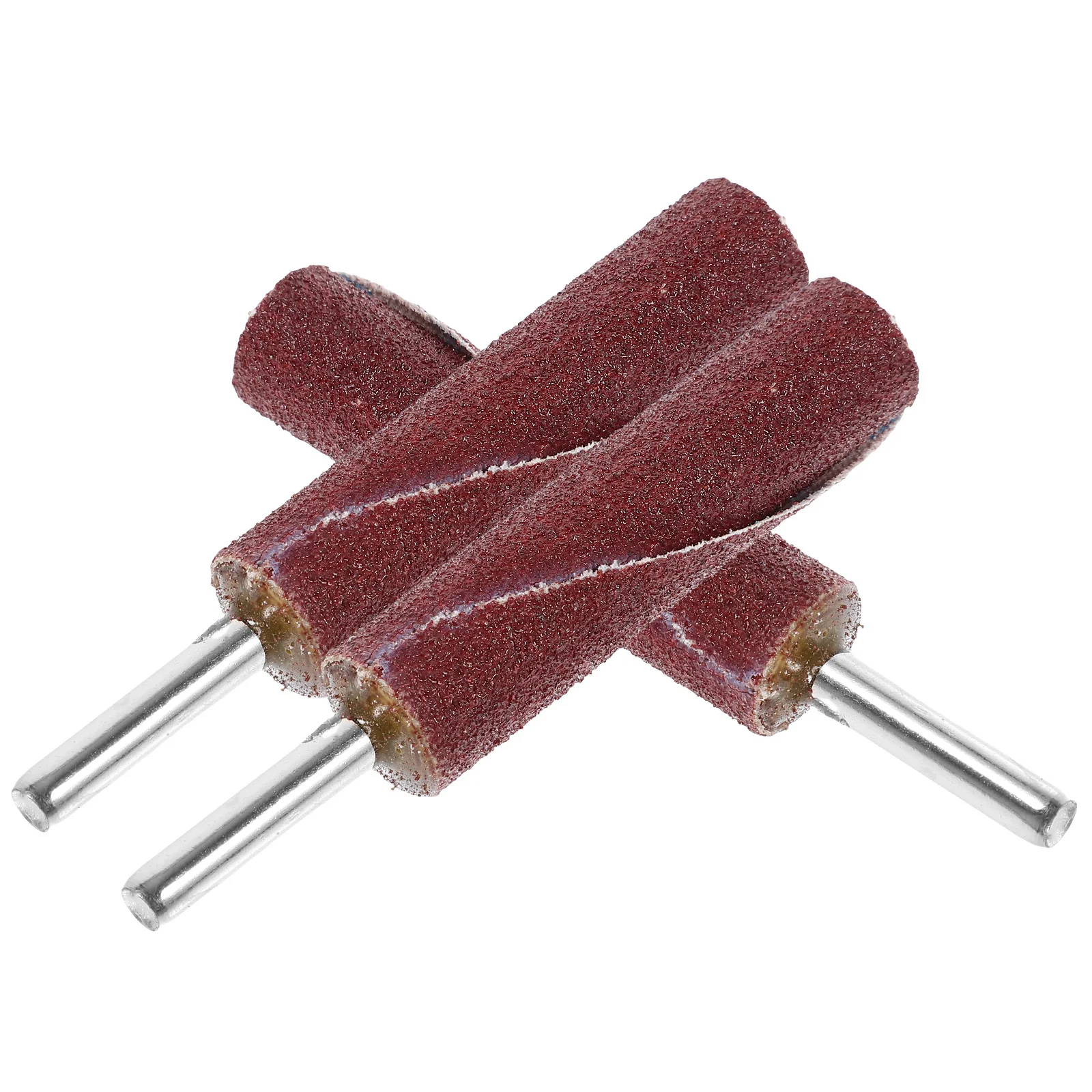 3pcs Sanding Drums 80 Grit Cylindrical Sanding Roll With Handle For Drill Rotary Tool Accessories Small Lightweight Grinding