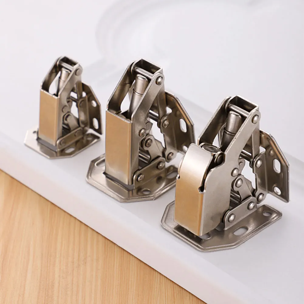 Stainless Steel Concealed Hinge,Bridge-Shaped Spring Frogs Cabinet Closet Door Hinge,Kitchen Cabinet Support Hardware