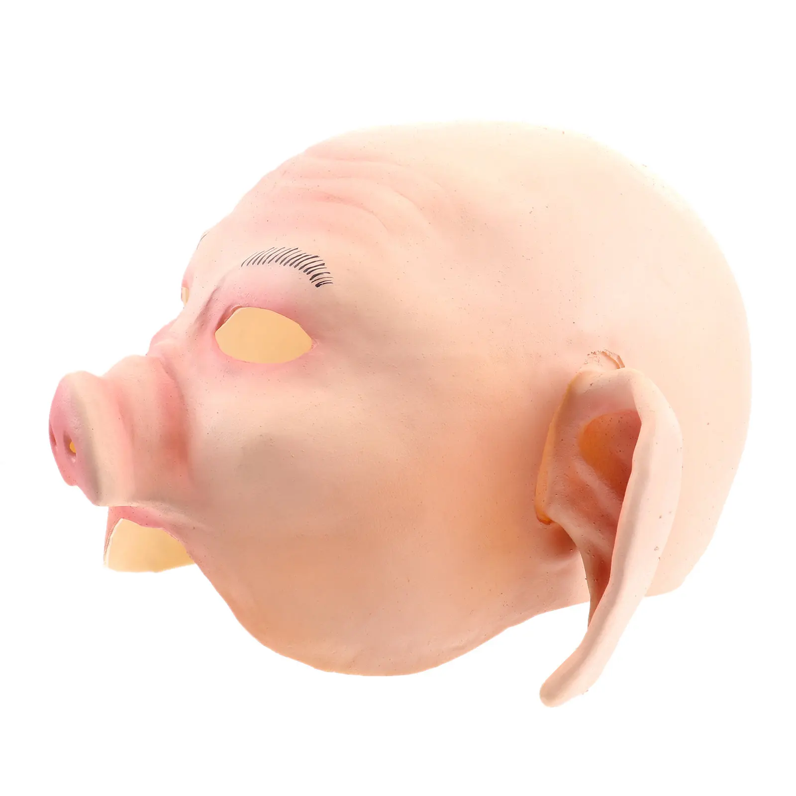 Halloween Pig Head Mask Natural Green Latex Full Face Horror Headgear Scary Party Prop Masquerade Costume for Halloween Easter