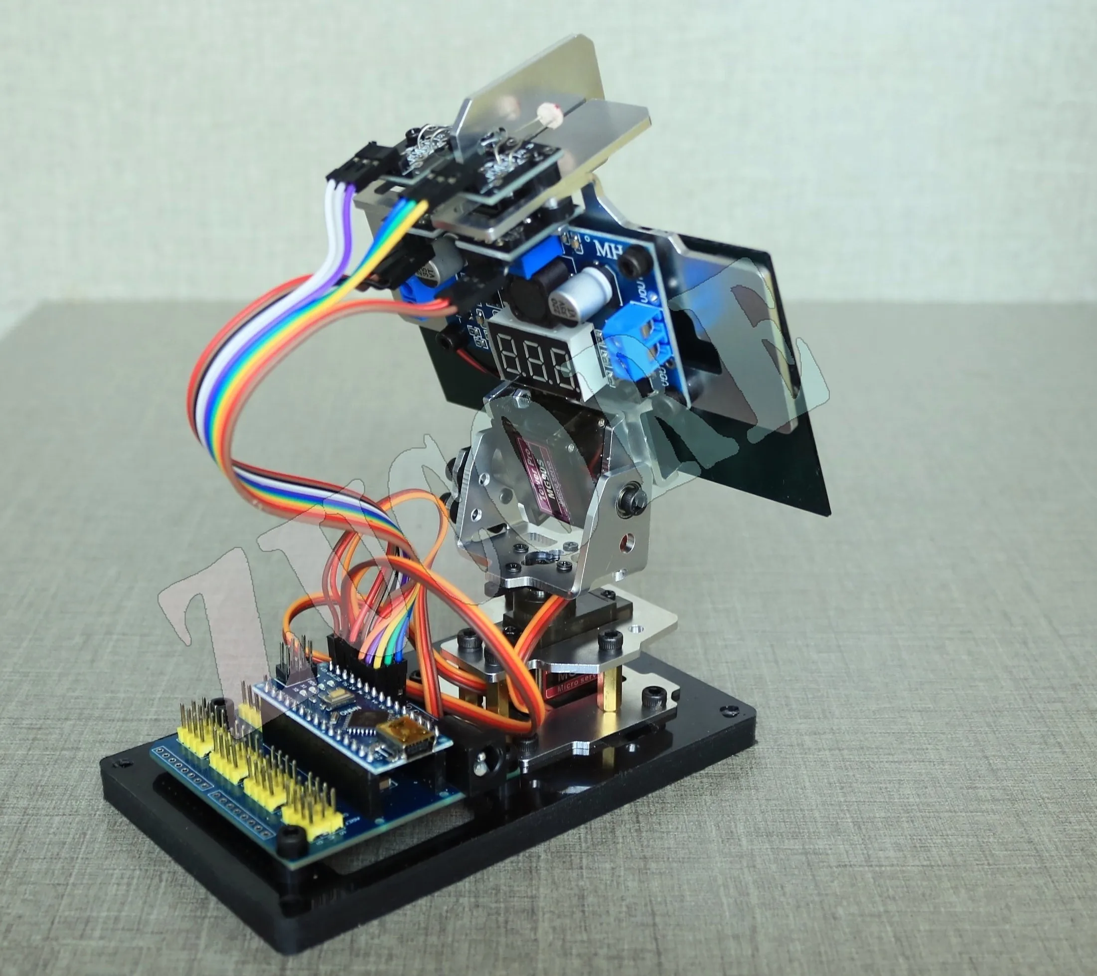 

Arduino DIY умное солнечное устройство слежения, проект генерации электроэнергии, небольшой производственный радар слежения