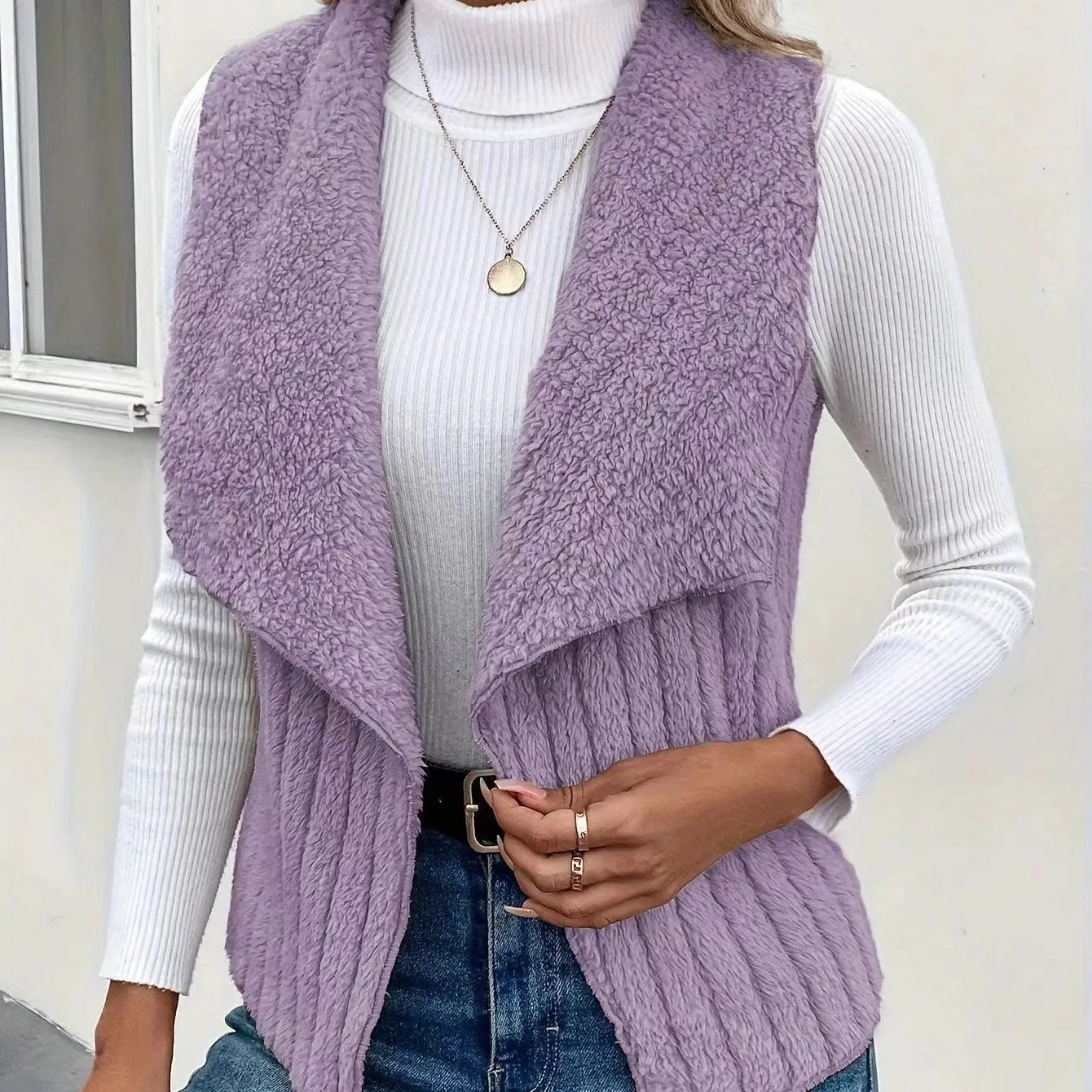 Autumn Elegant Women's Solid Color Casual Loose Sleeveless Comfortable Short Vest Warm Vest Jacket Retro Classic Women's Top New