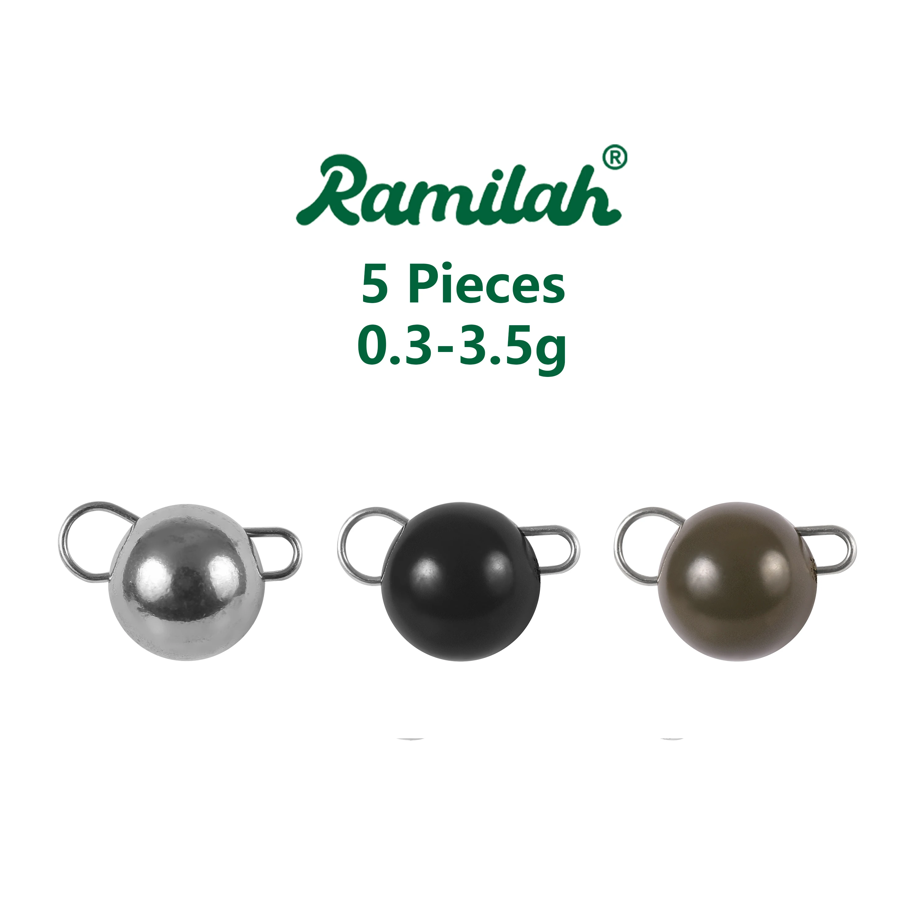 5 Pieces 3 Colors 0.3g-3.5g Tungsten Cheburashka Sinker Weights Fishing Accessories