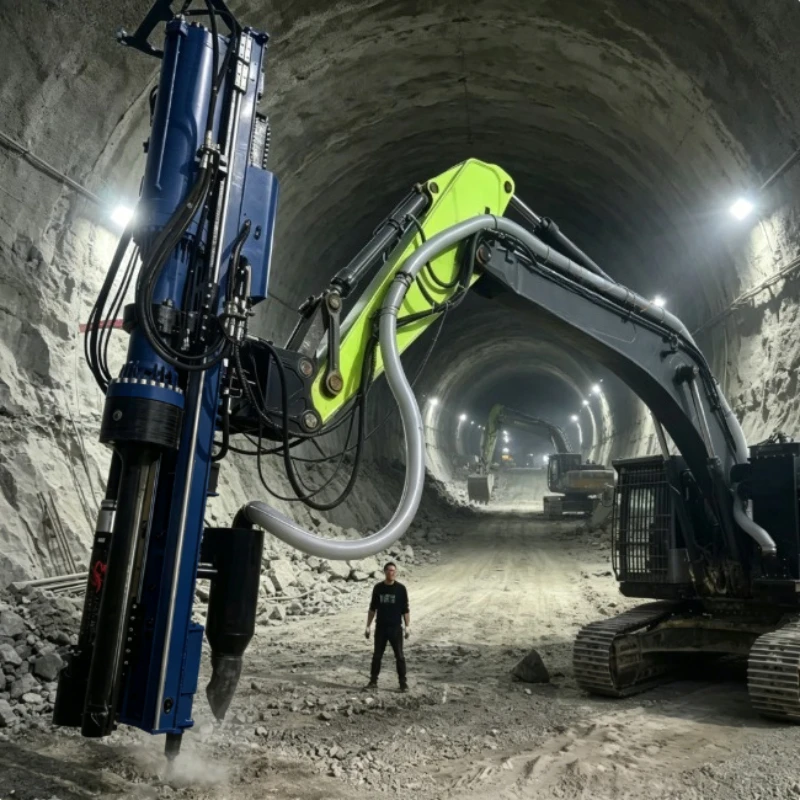 Integrated Rock Drill and Splitter Machine Crawler Hydraulic Unit For Quarry Mine Block Cutting Rock Crack Separation