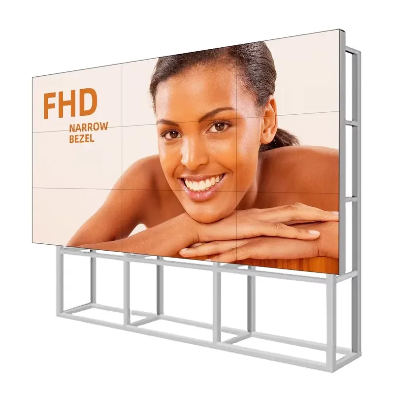 55 Inch Back Light Nits Wall Mounted LCD Video Wall With Narrow Bezel 1.8 mm 3.5 mm Hotel Digital for Commercial Signage