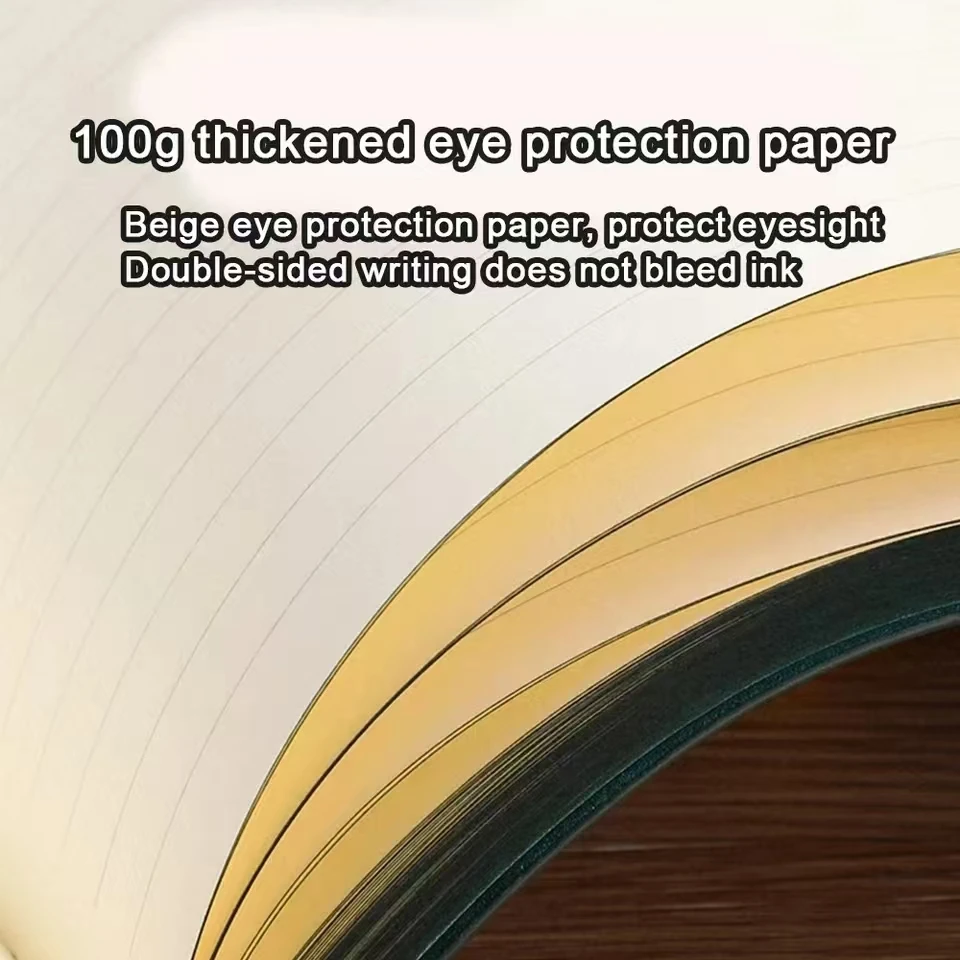 A4 Thick Soft Leather Notebook, Office Notepad, Business Meeting Minutes, Student Subject Notebook, Excerpt