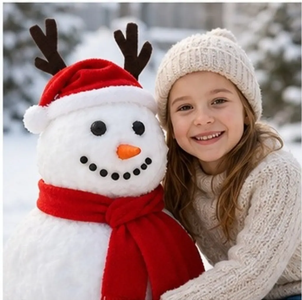 1Set Xmas Snowman DIY Decor Prop Set Fine Workmanship Reusable Snowman Making Accessories for Imagination Development