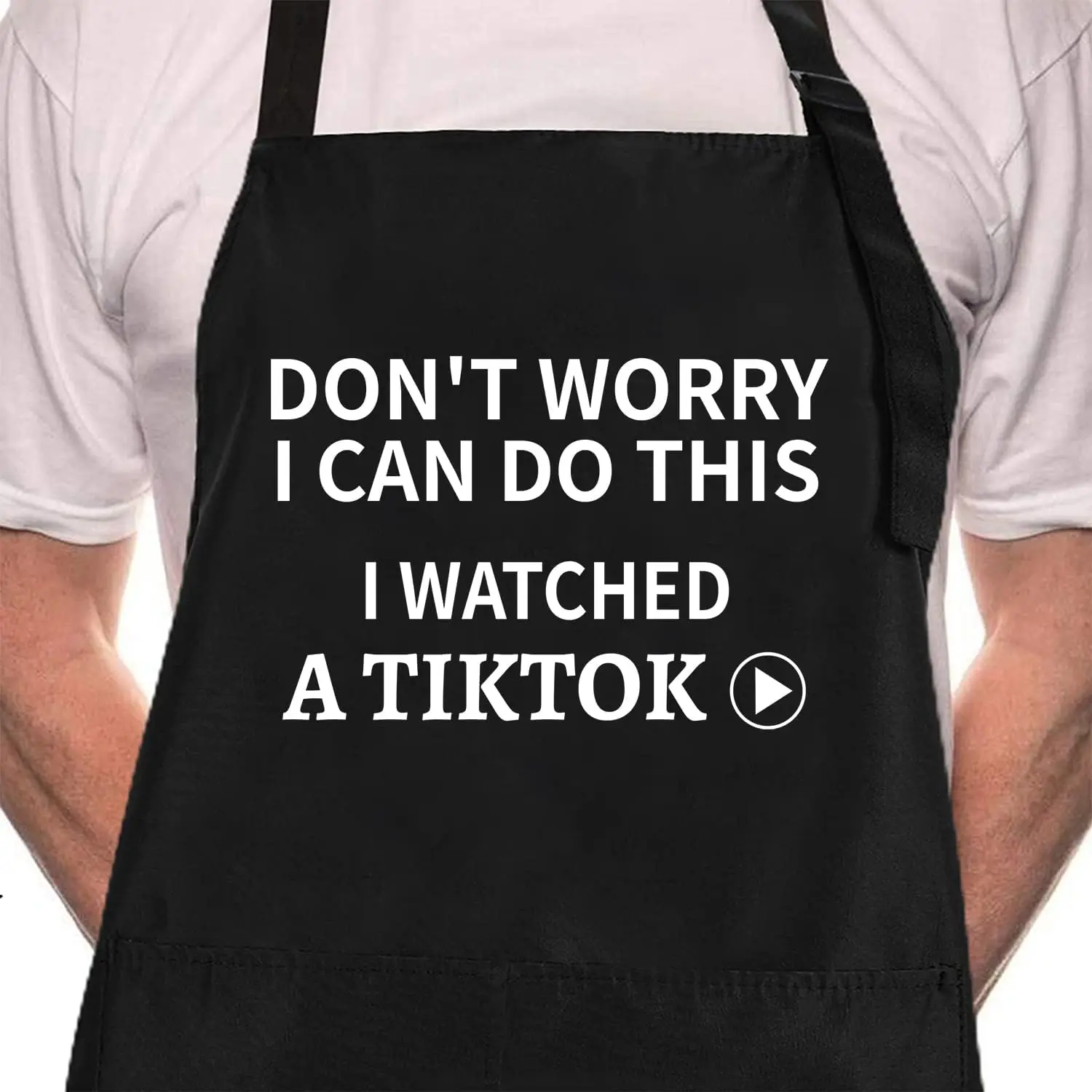 

Funny Grill Aprons for Men with Pockets - BBQ Cooking Chef Apron, Father's Day Gifts