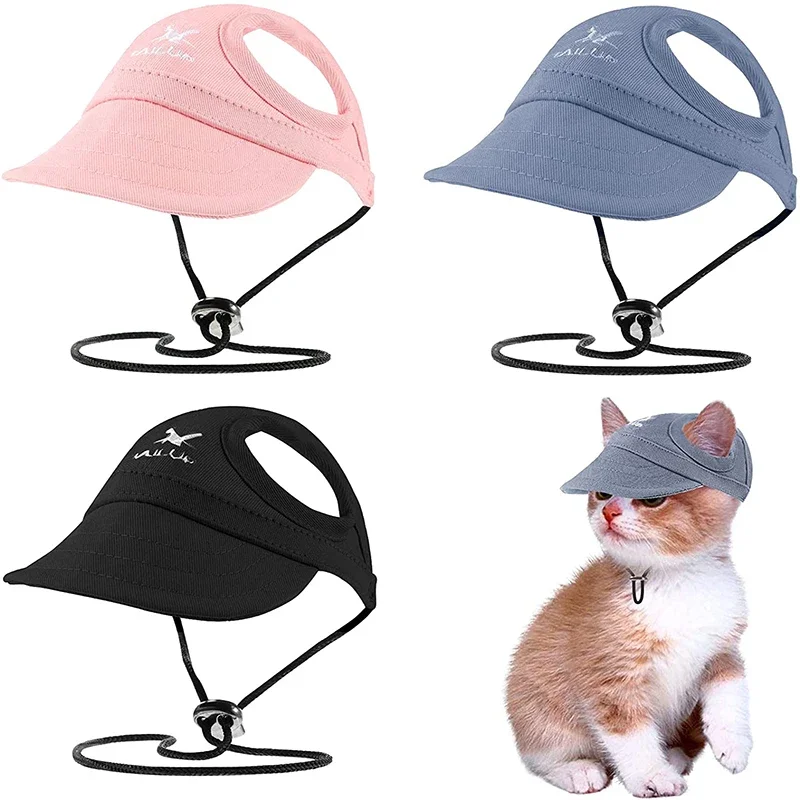 Pet Cat Caps Puppy Summer Solid Oxford Cap Dog Baseball Visor Hat Outdoor Sun Bonnet Cap Chihuahua Pet Accessories Cat hat pet