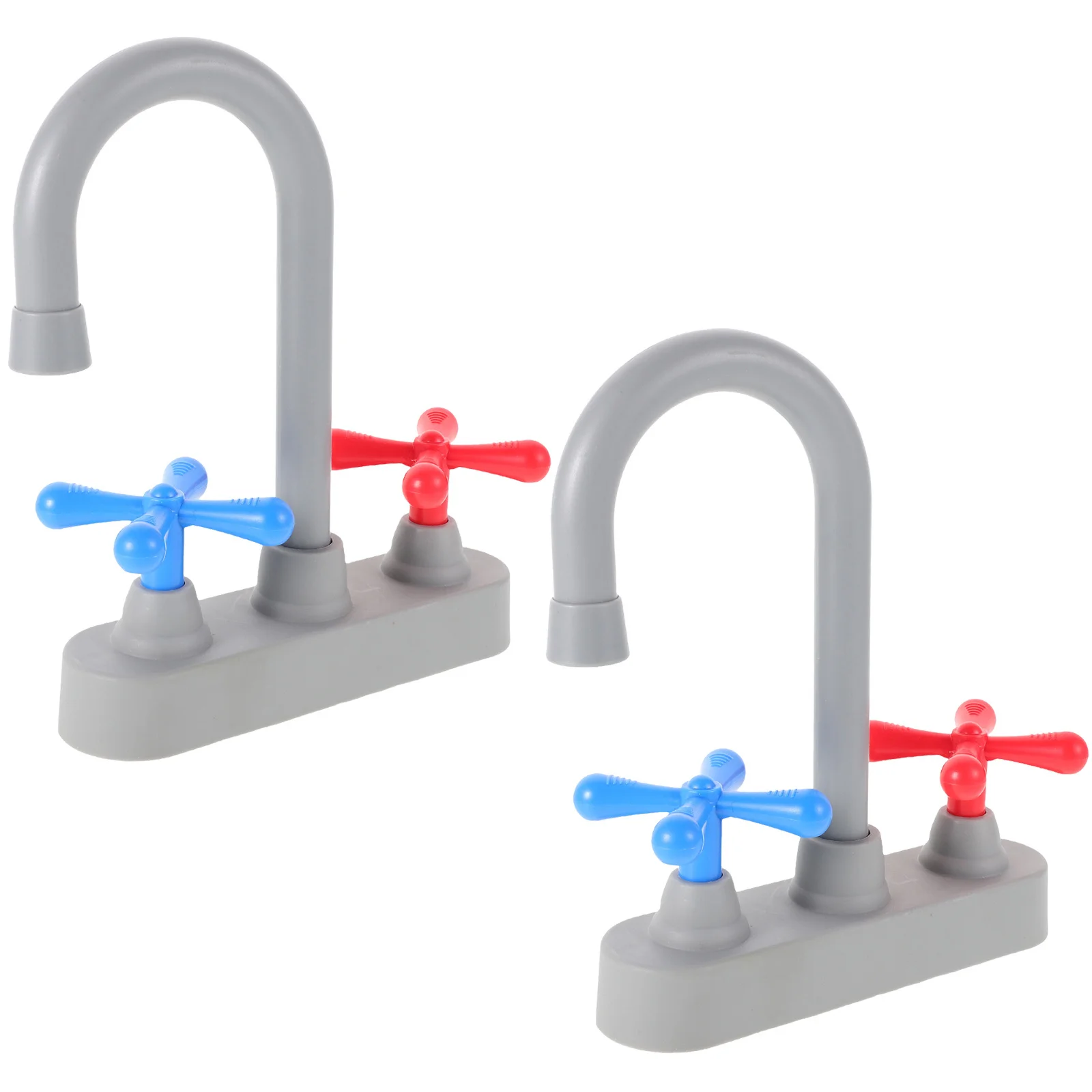 2pcs Kitchen Faucet Toy: Realistic Simulation Sink Faucet For Kids Pretend Safe Lightweight Design, Smooth Edges, Ideal For Play