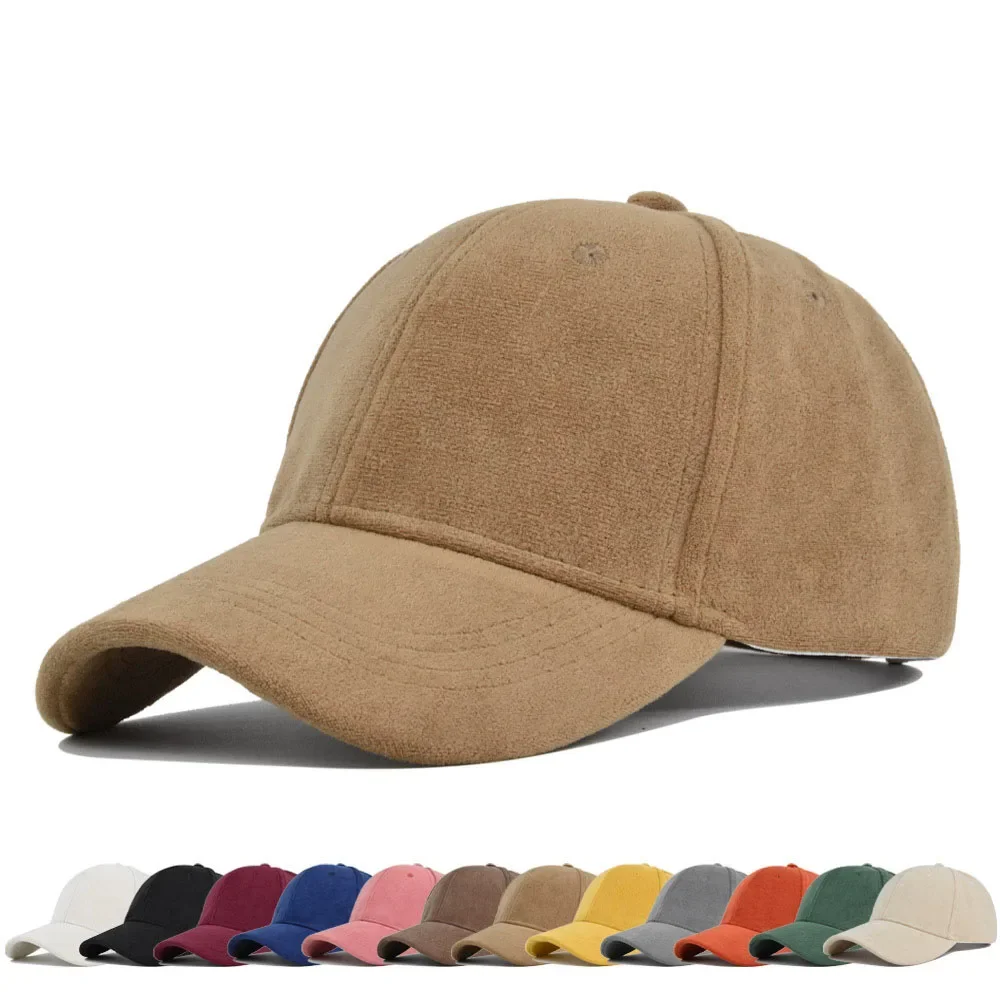 

Retro Solid Suede Snapback Cap - Adjustable Faux Fur Hip Hop Streetwear Unisex Hat, Spring Autumn Casual Cap for Men Women