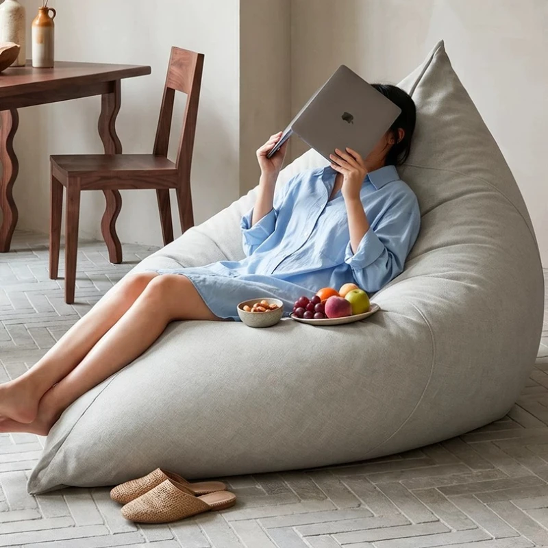 Single Sofa Bean Bag Sofas Cushioned Relax Bean Bag Sofas French Style Bedroom Lounge With Filler Koltuk Mobilya Hotel Furniture