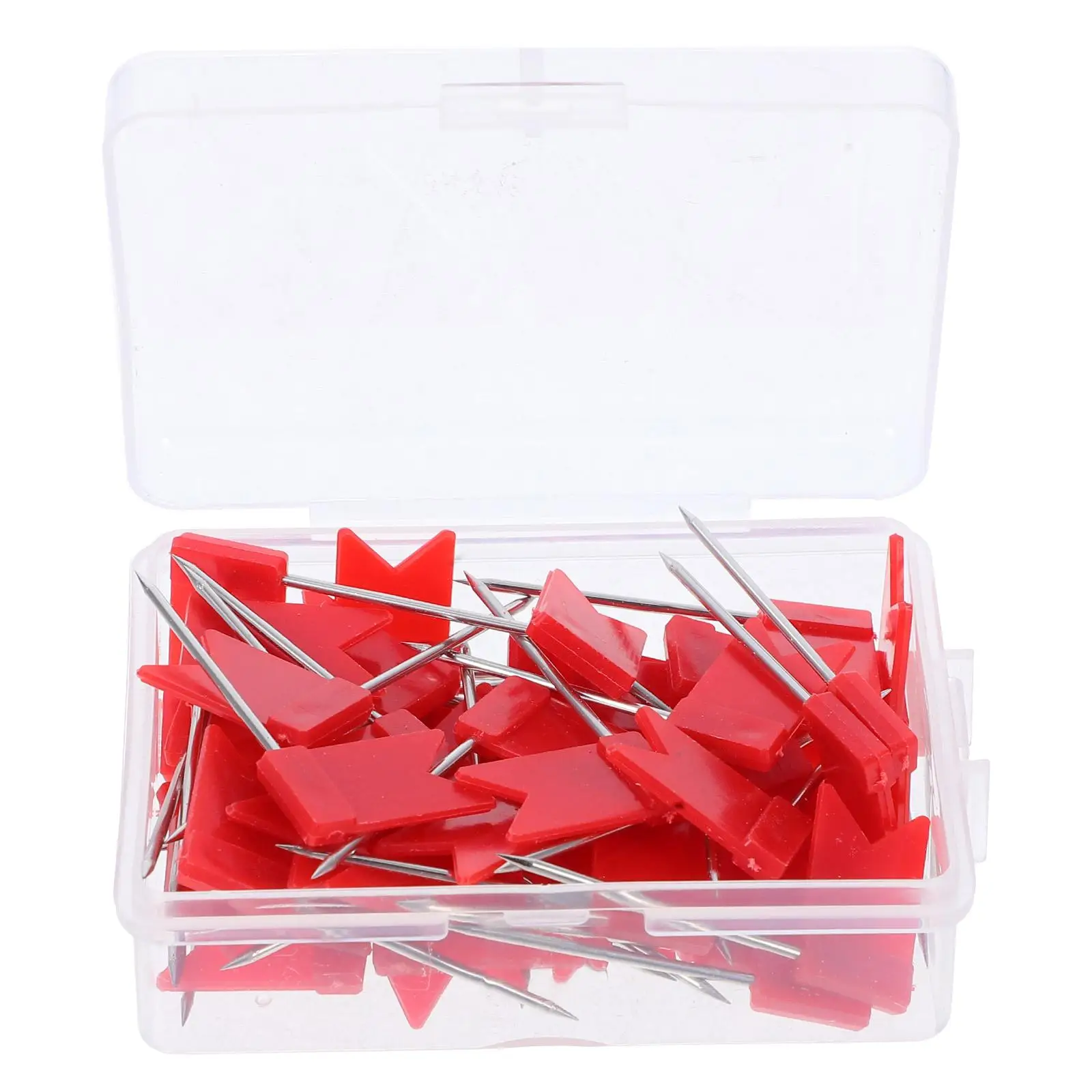 

50 Pcs Flag Pins Map Push Thumbtacks Small Marking Tack Plastic Cork Board Accessories Iron Versatile Usage