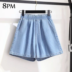 Womens Lounge Bermuda Shorts Plus Size Casual Summer Cotton Knee Length Shorts With Pockets Denim Short Jeans3XL 4XL 5XL ouc1519