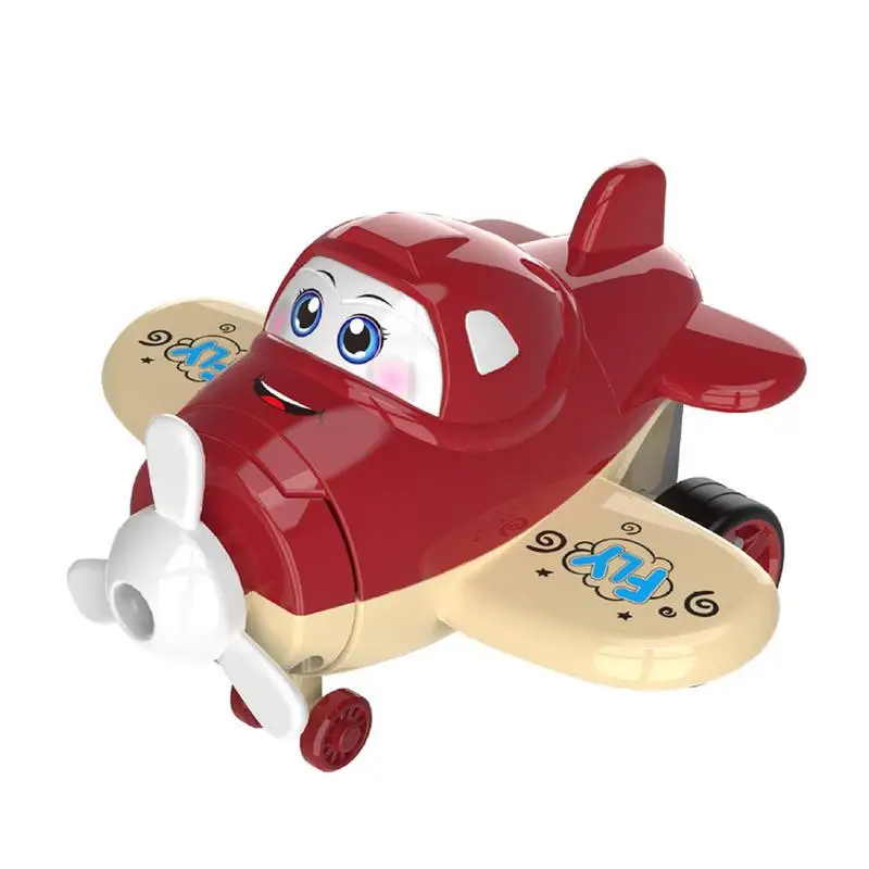 Kids Transforming Airplane Toy Cute Cartoon Inertial Plane Collision Deformation Aircraft Boy Robot Model Train Toys Gift Prize