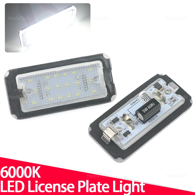 Luz LED de matrícula Canbus, lámpara blanca de 12V con estilo de coche para Fiat 500 500C Fiat Abarth 2007-2016 2008 2009 2010 51800482