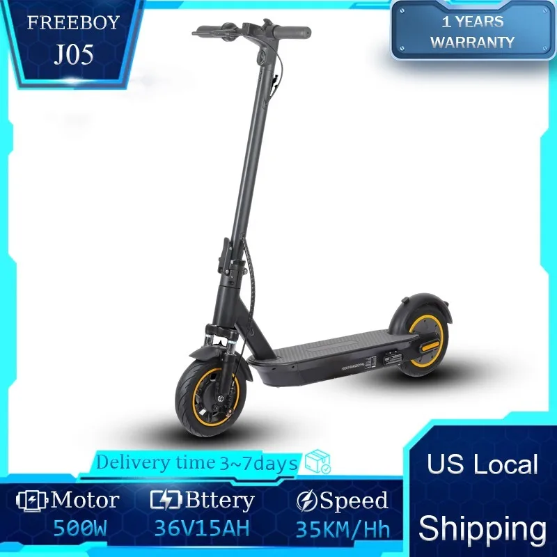 

Freeboy J05 E-scooter 500W Motor 36V15AH Battery 10-inch Tires Outdoor Sports Electric Scooter Foldable Adult Commuter Escooters